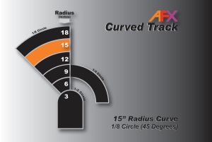 AFX Track Curve-15"x1/8 Pr.